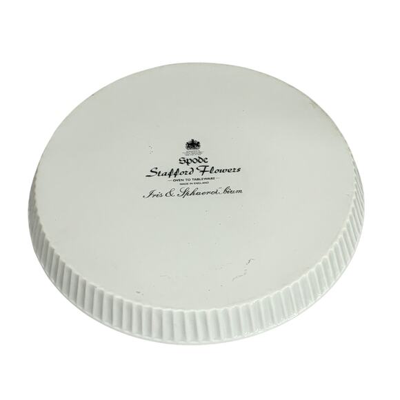 Spode stafford flowers tart baking dish iris & sphaerolibium 7" quiche plate - Picture 2 of 10